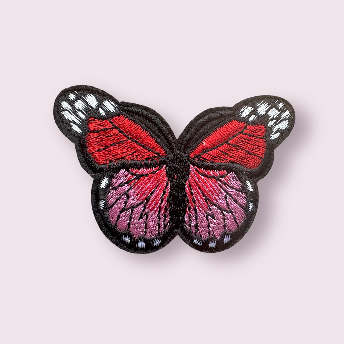 Red butterfly patch, iron on