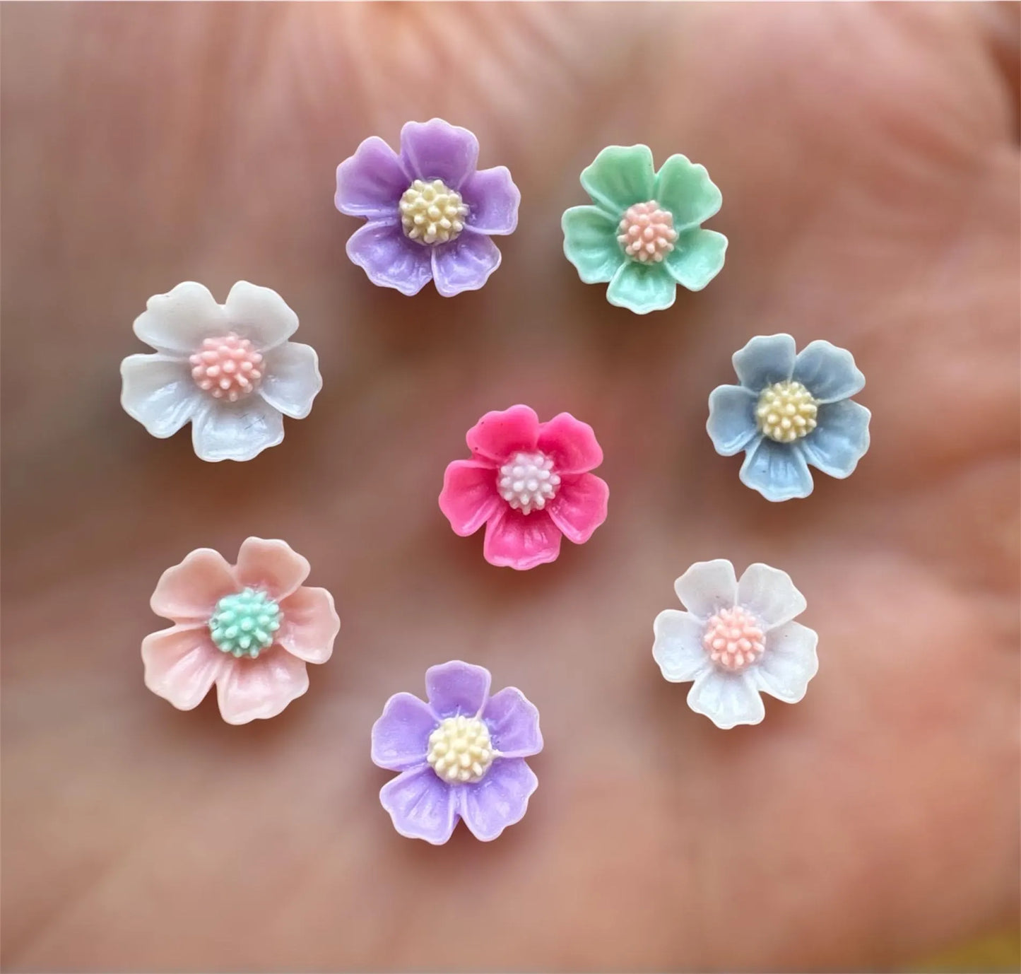 flower embellishments, 10mm mixed