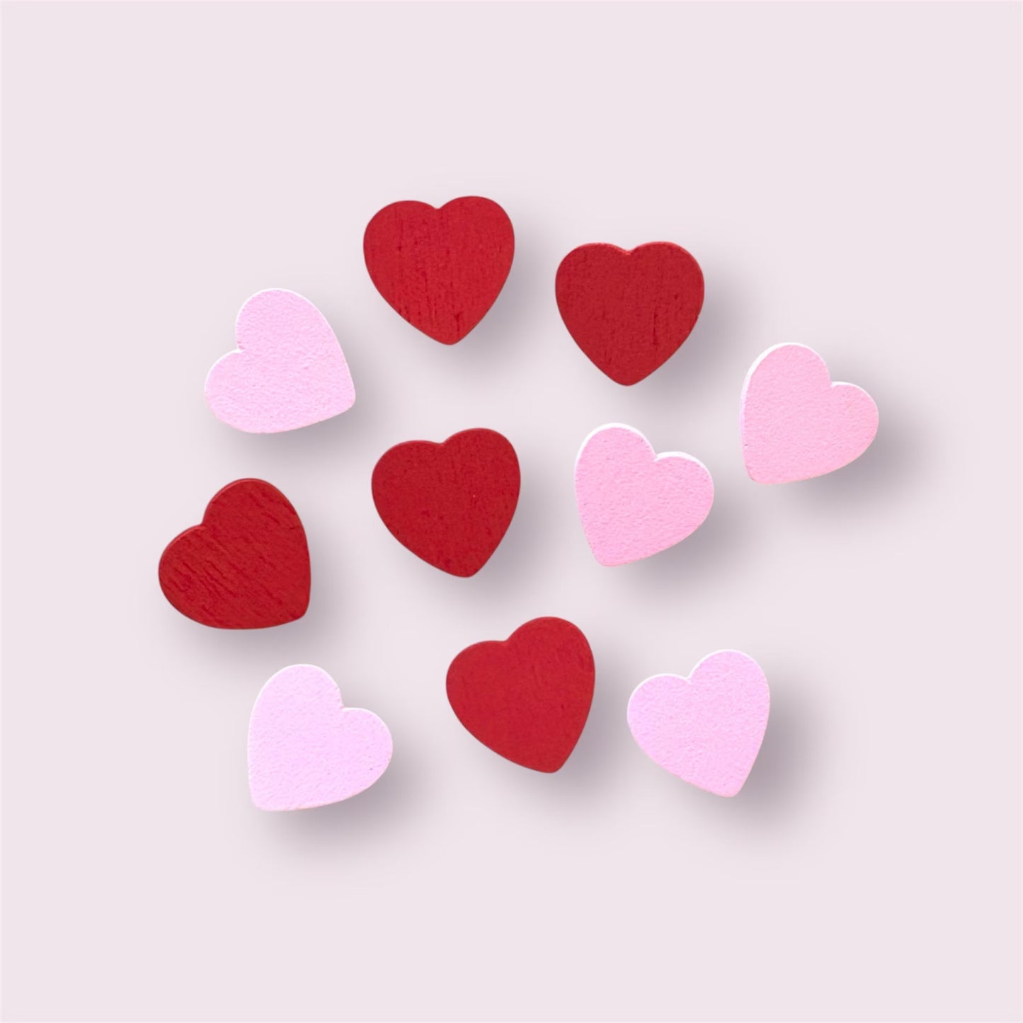 wooden heart mix, 11mm