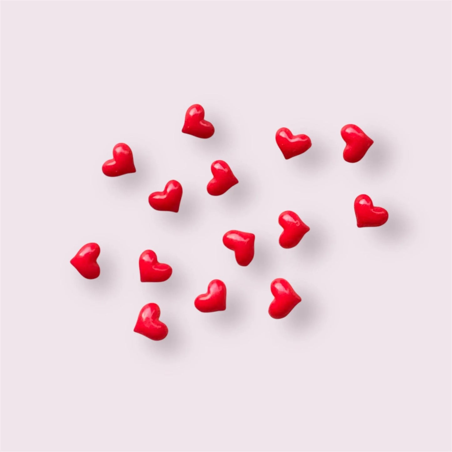 Red mini heart embellishments, 5mm
