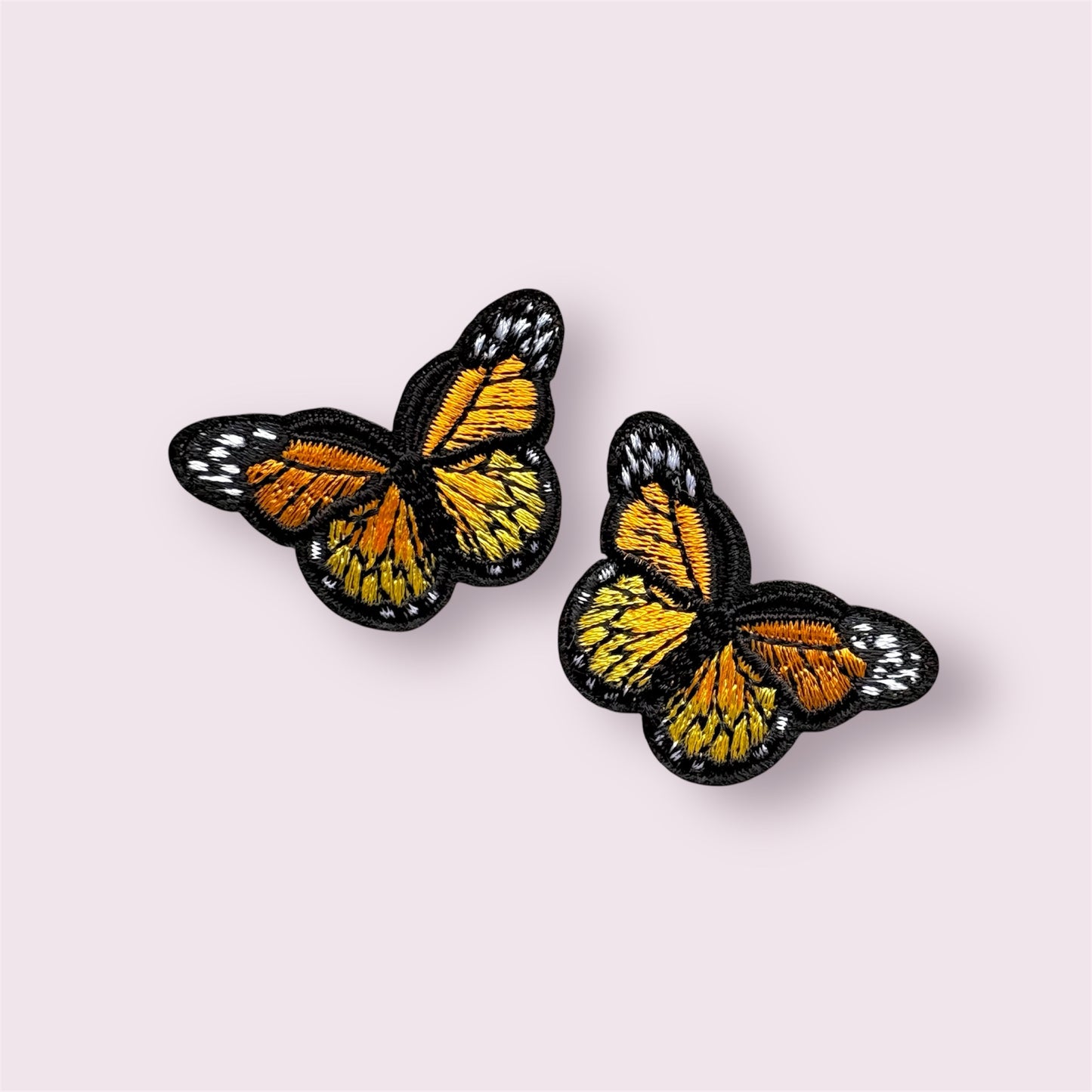 Orange mini butterfly patches, 4.5cm
