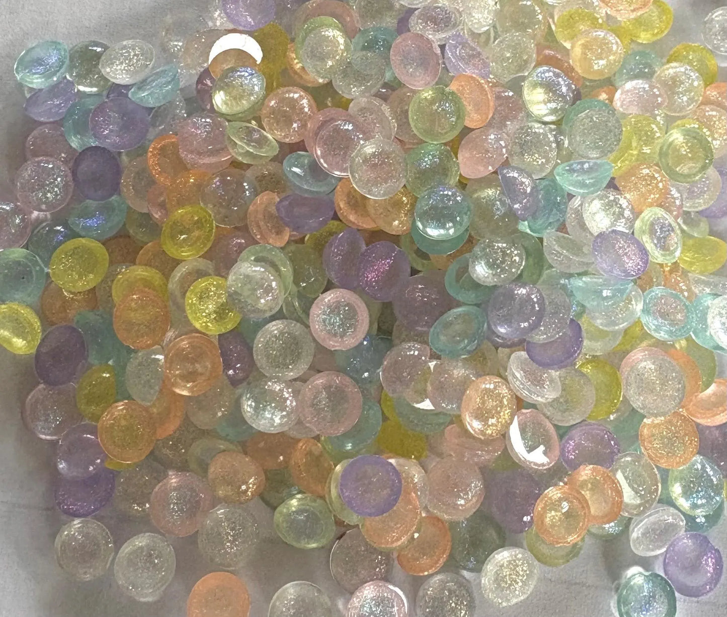 Round pastel cabochons, mixed set, 6mm