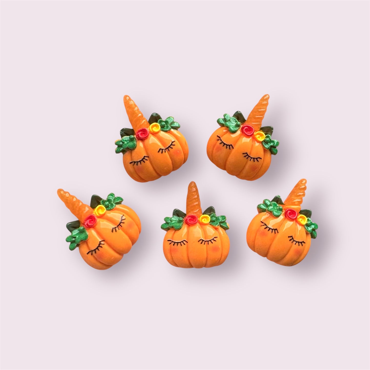pumpkin resin embellishments, 22mm