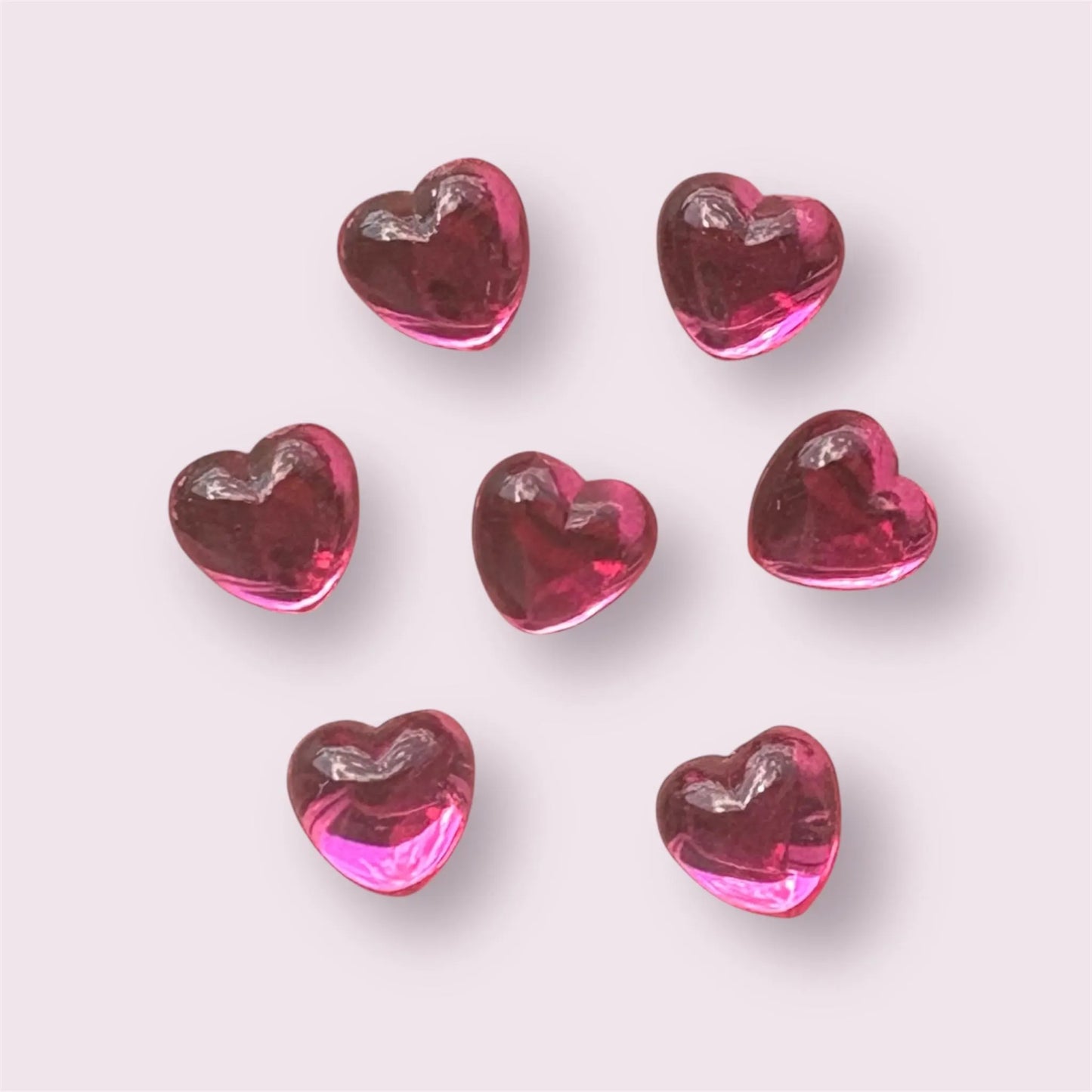 Pink heart embellishments, 8mm