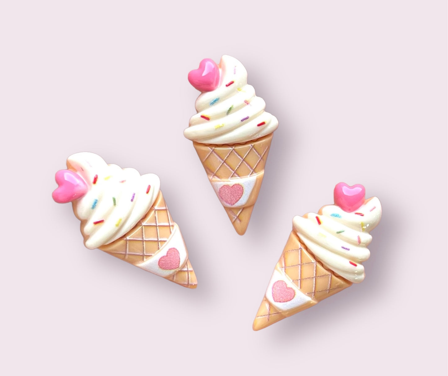 Ice cream cabochons, cream 34mm