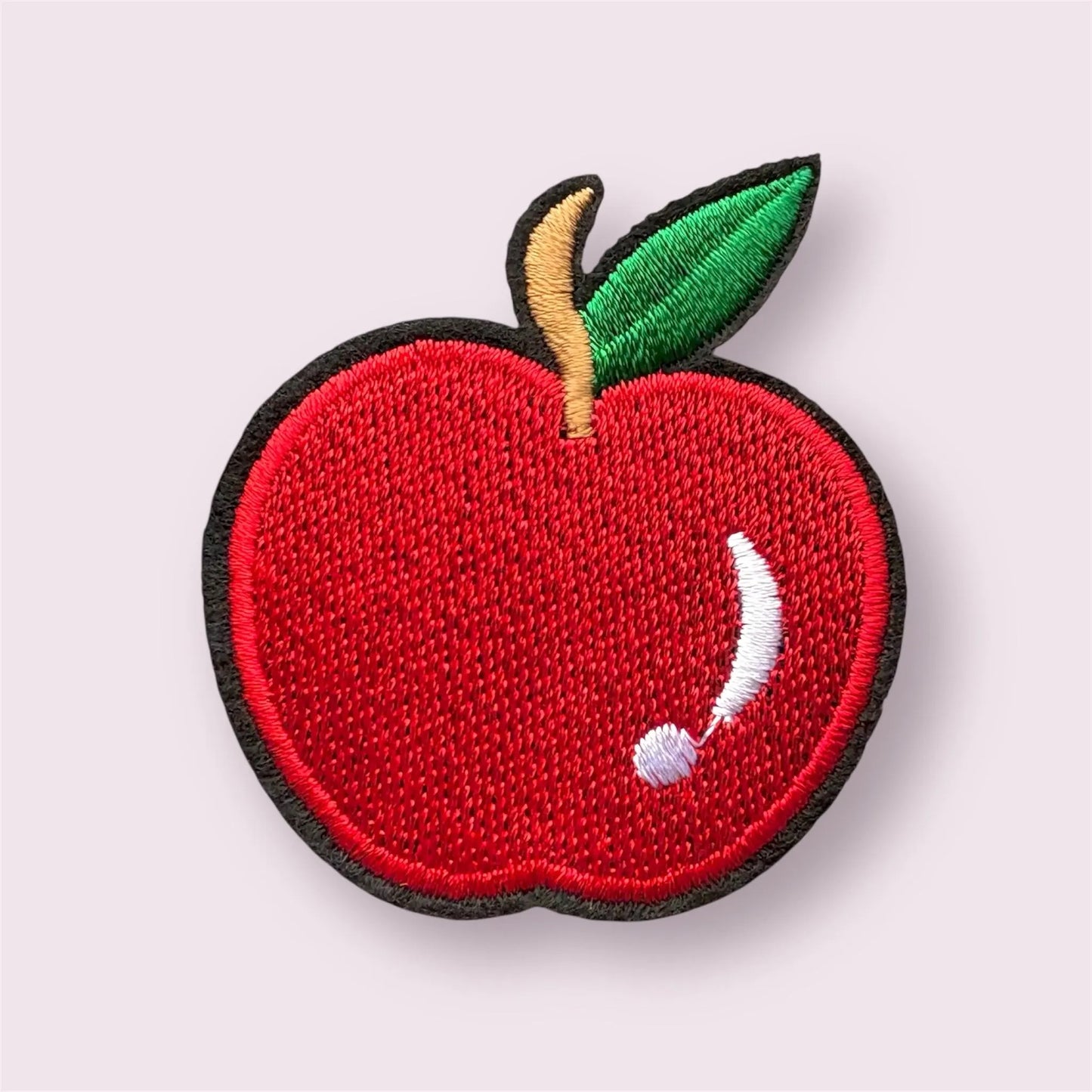 Apple embroidered patch, 6cm