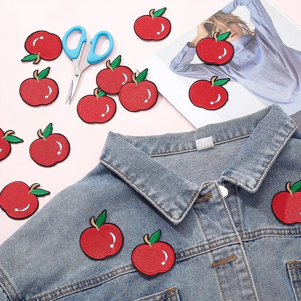 Apple embroidered patch, 6cm