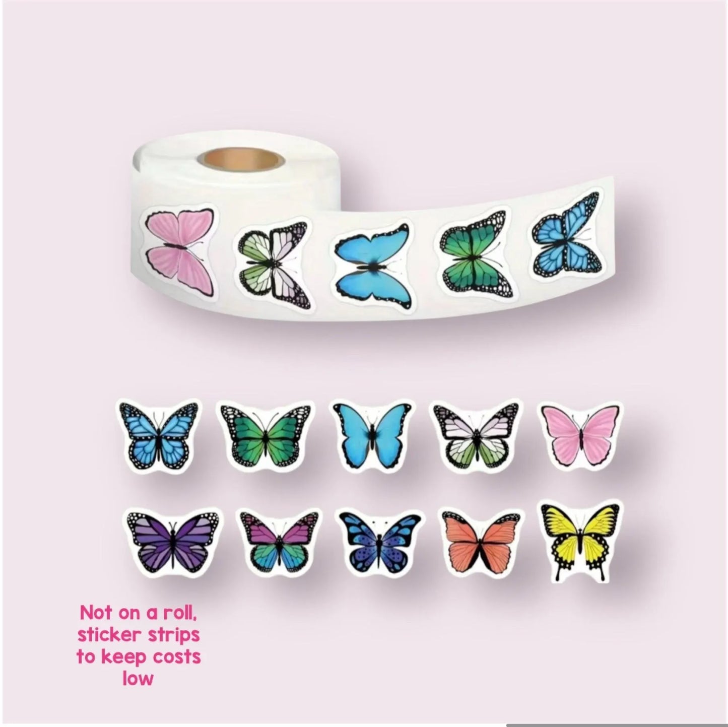 Butterfly craft stickers, 25mm
