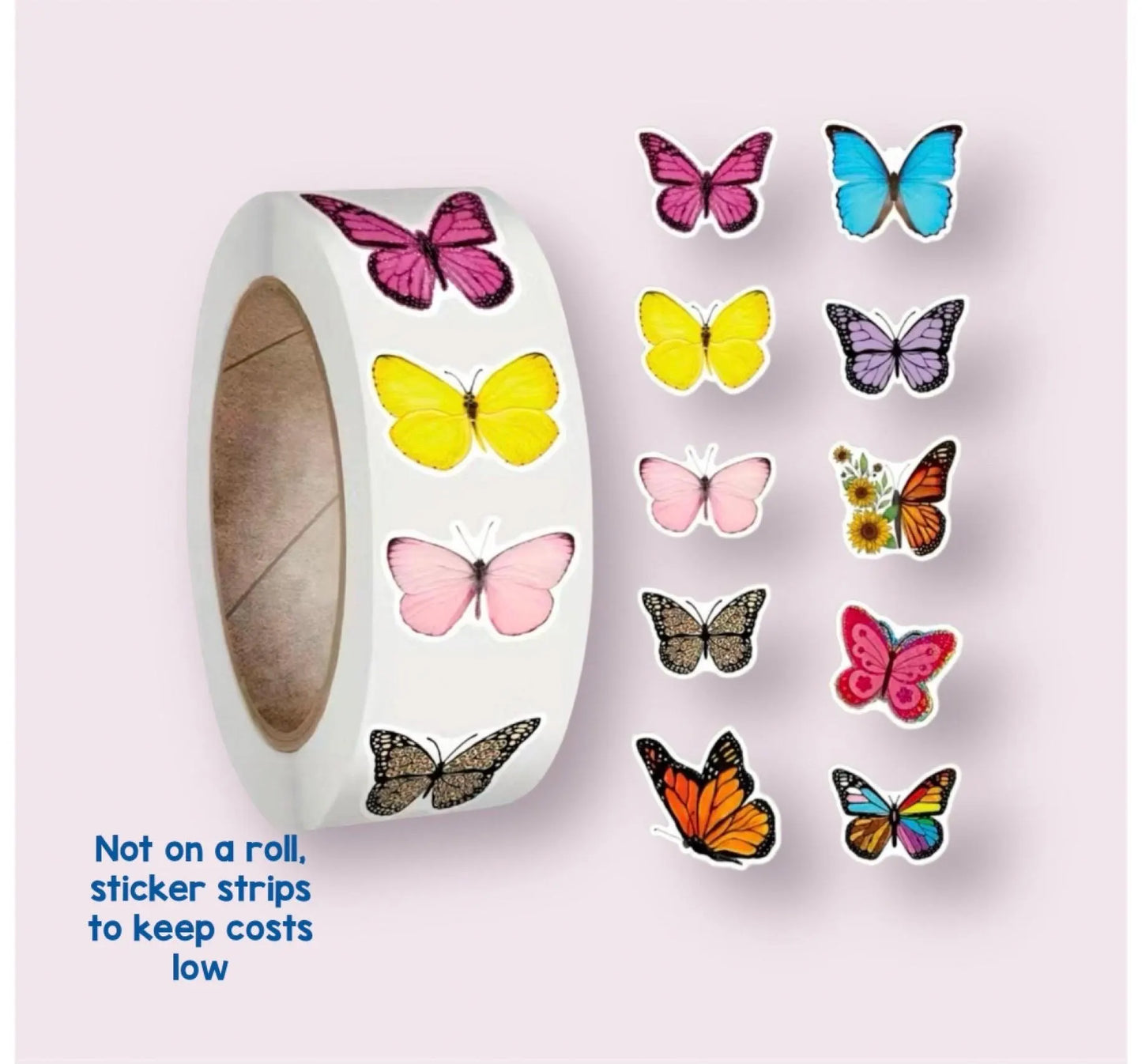 Butterfly craft stickers, 25mm