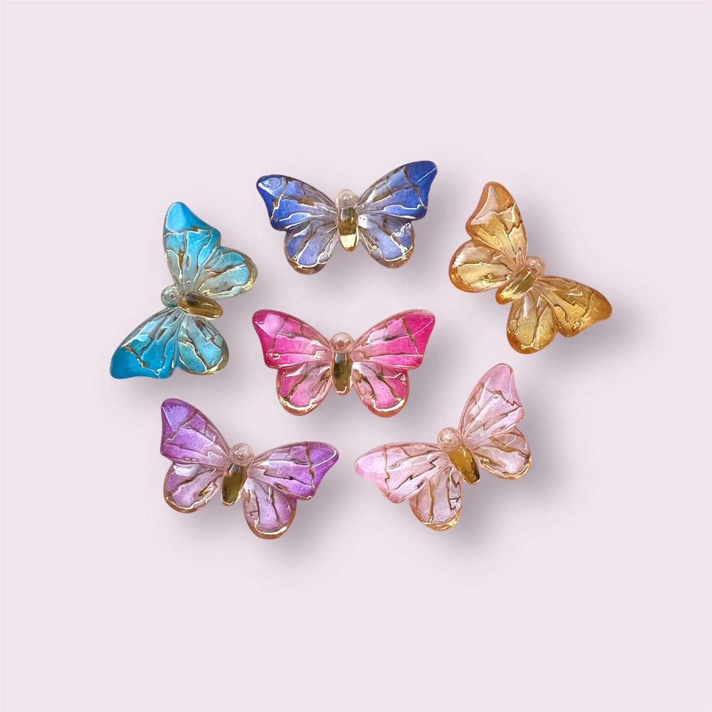 Butterfly resin embellishments, 32mm