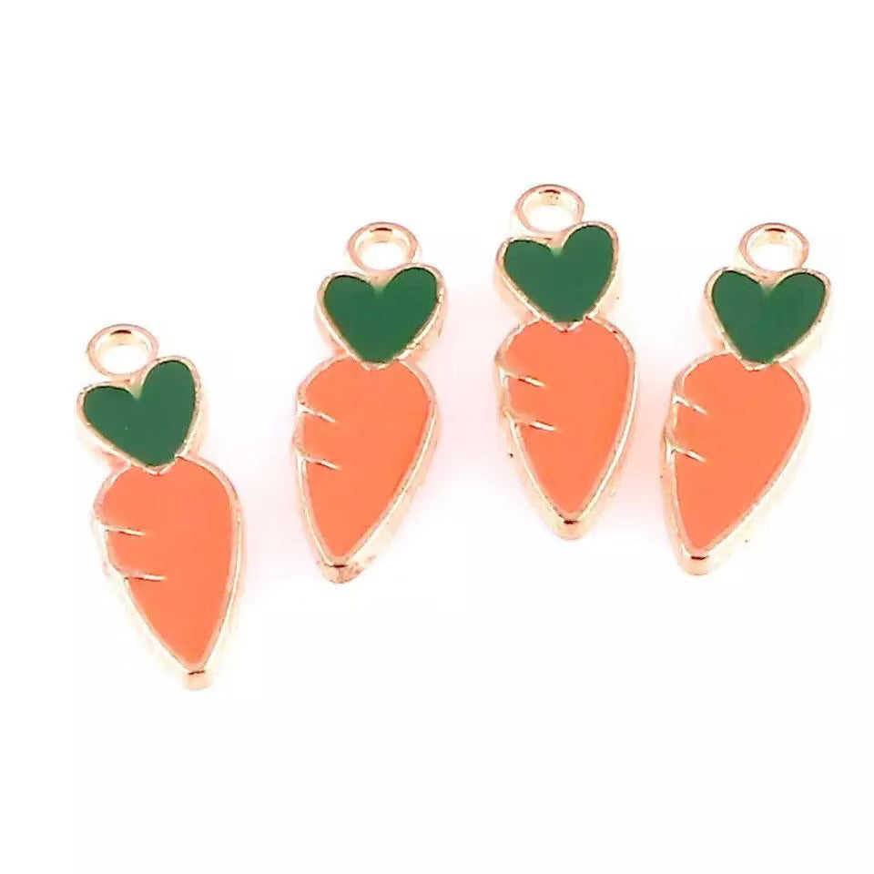 carrot charms, 15mm