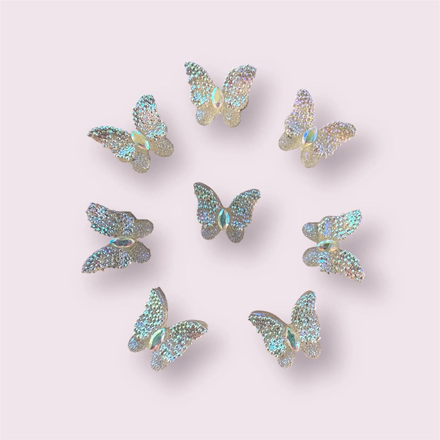 Clear resin butterfly cabochons