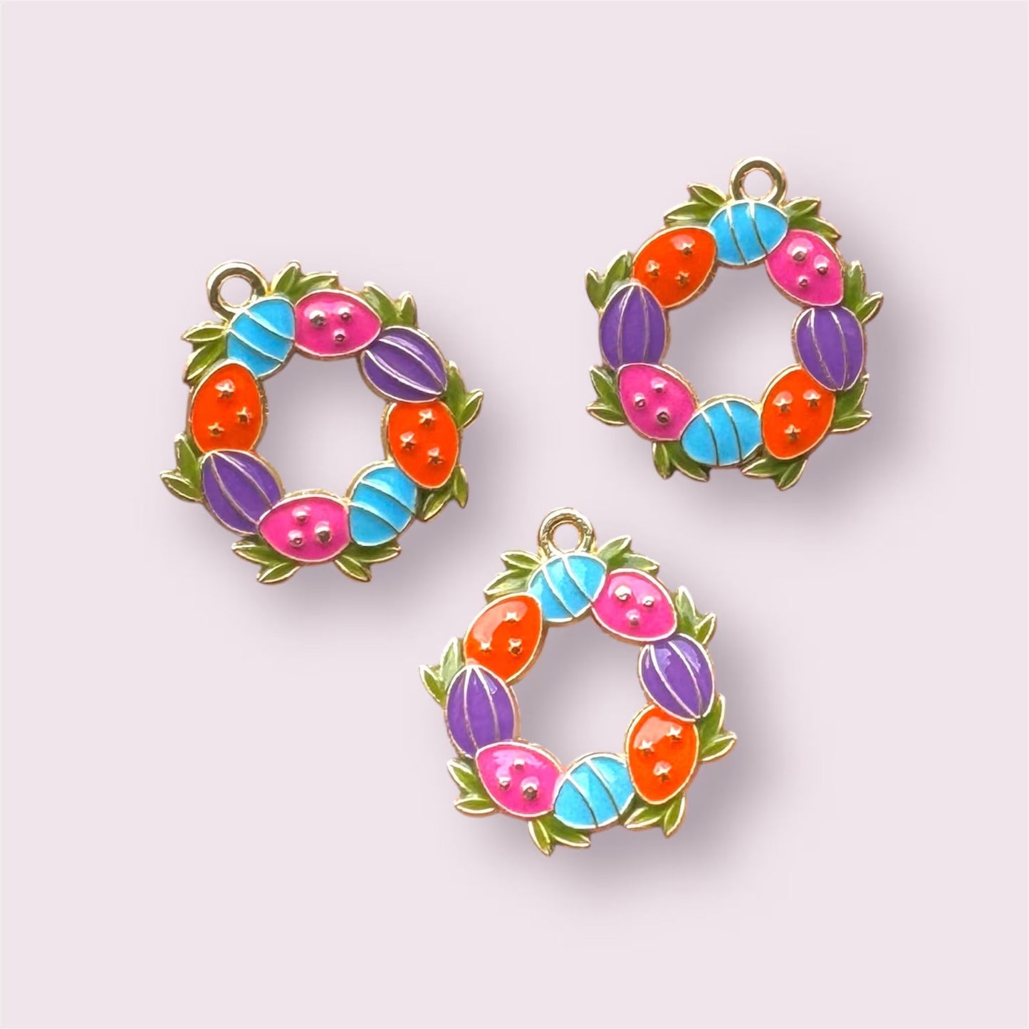 Easter egg wreath charms, 2cm