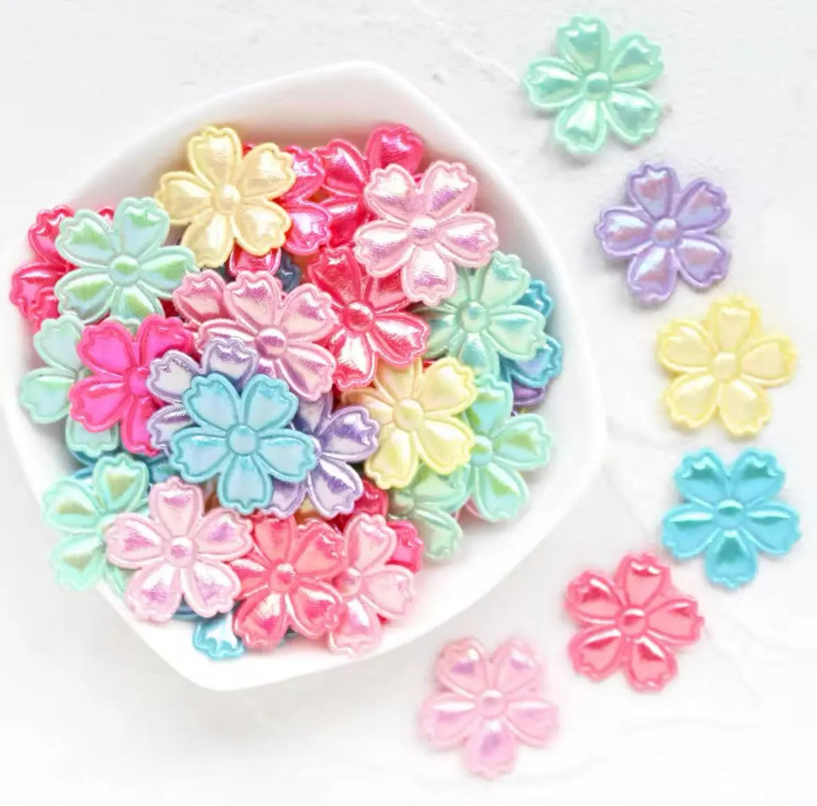 Fabric flower embellishments, 23mm
