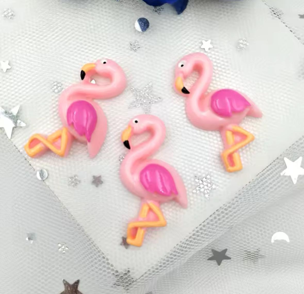 Flamingo cabochons, 34mm