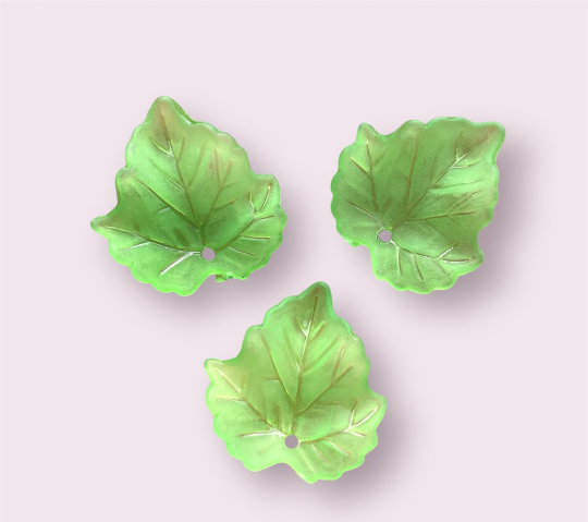 Leaf acrylic charms, 24mm