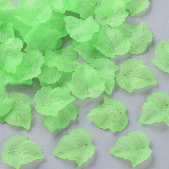 Leaf acrylic charms, 24mm