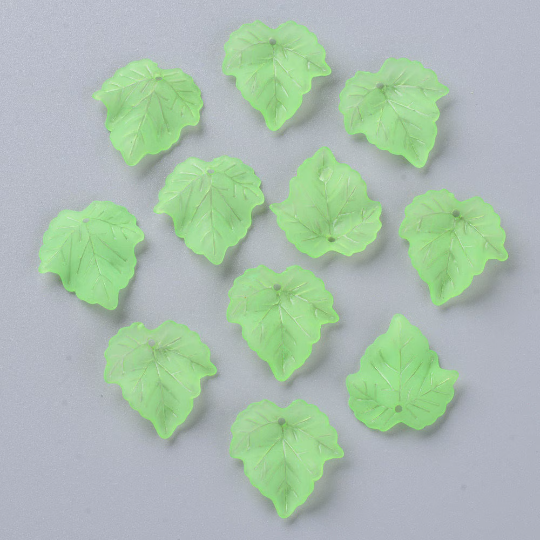 Leaf acrylic charms, 24mm