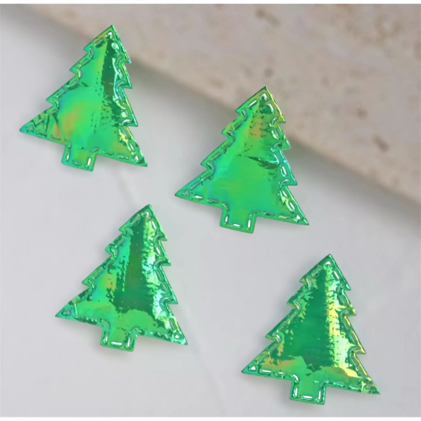 Fabric Christmas tree embellishments, 34mm