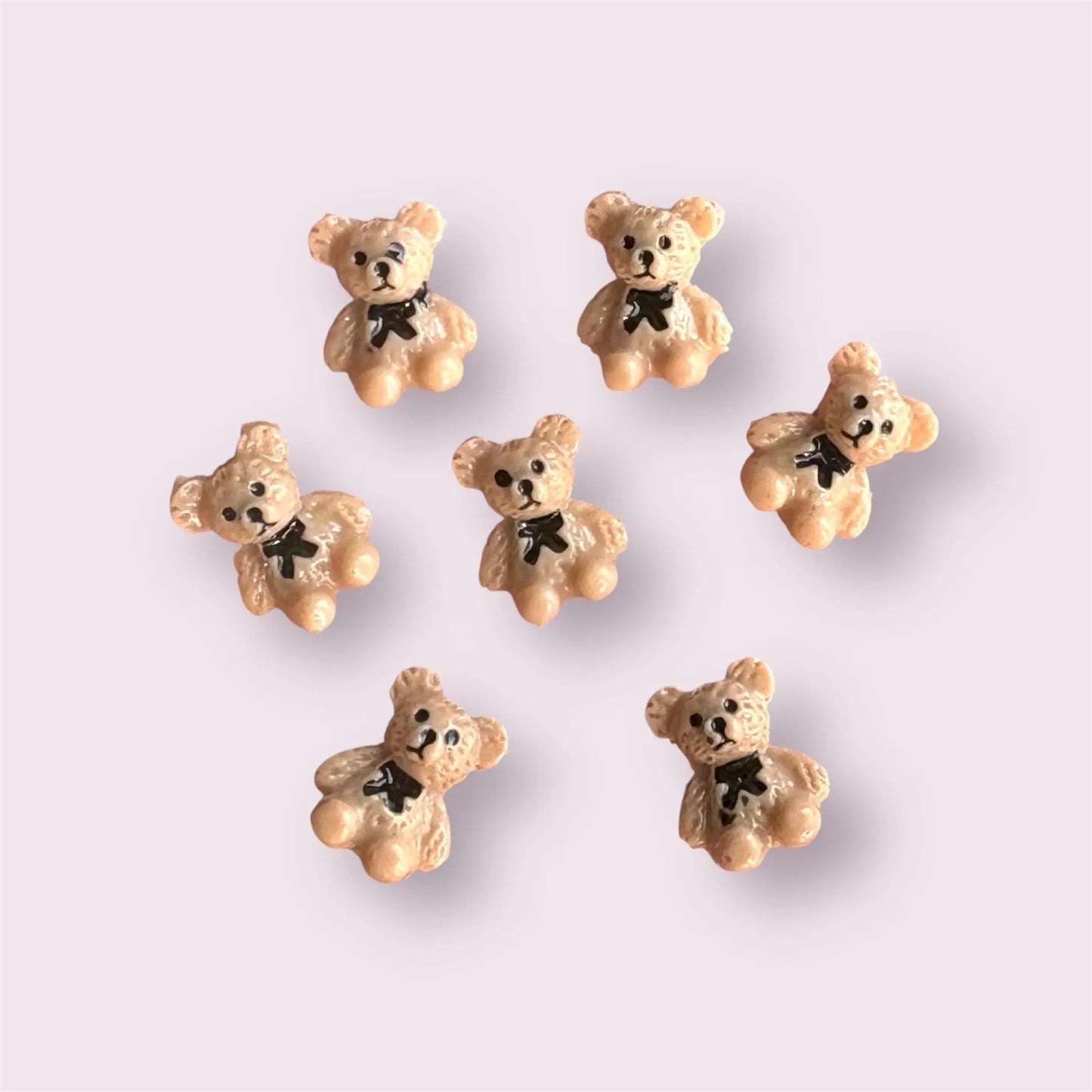 Bear cabochons, brown 13mm