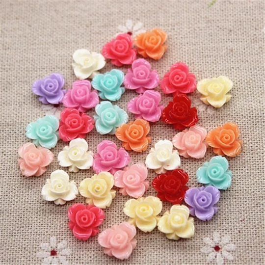 pastel open flower mix, 11mm