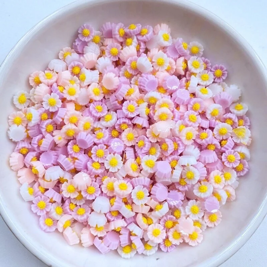 pastel flower cabochons, mini 6mm