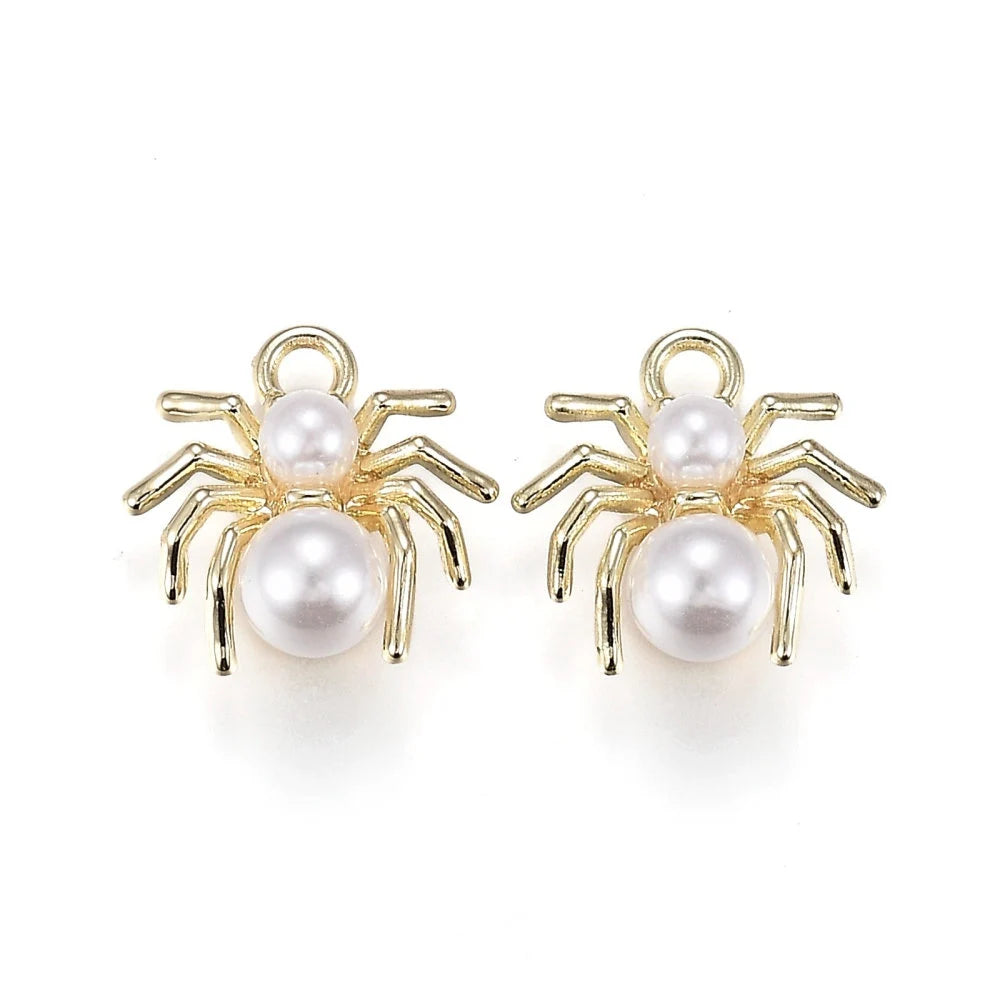 spider charms, pearl