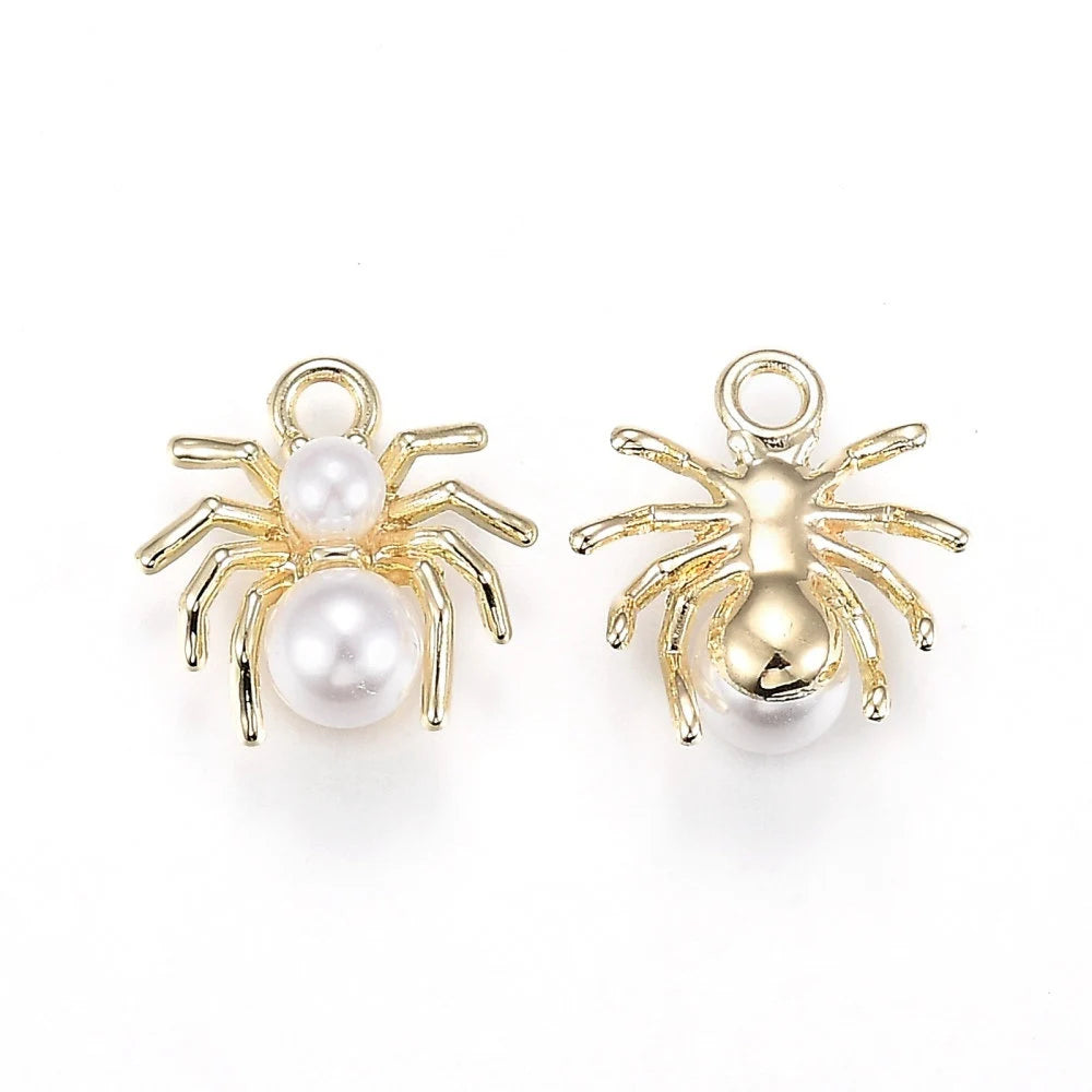 spider charms, pearl