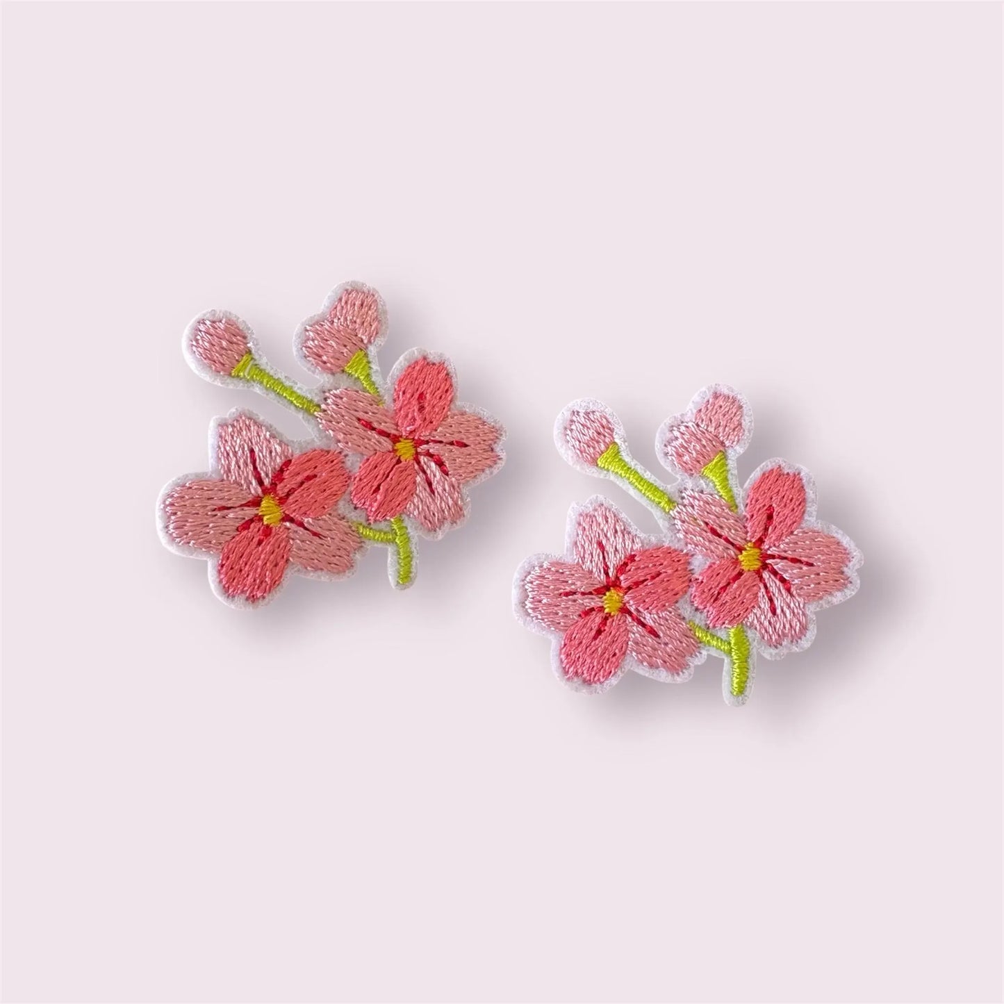 Pink Flower iron on patches