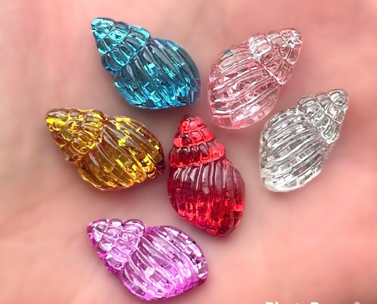 shell cabochons, bright mix, 21mm