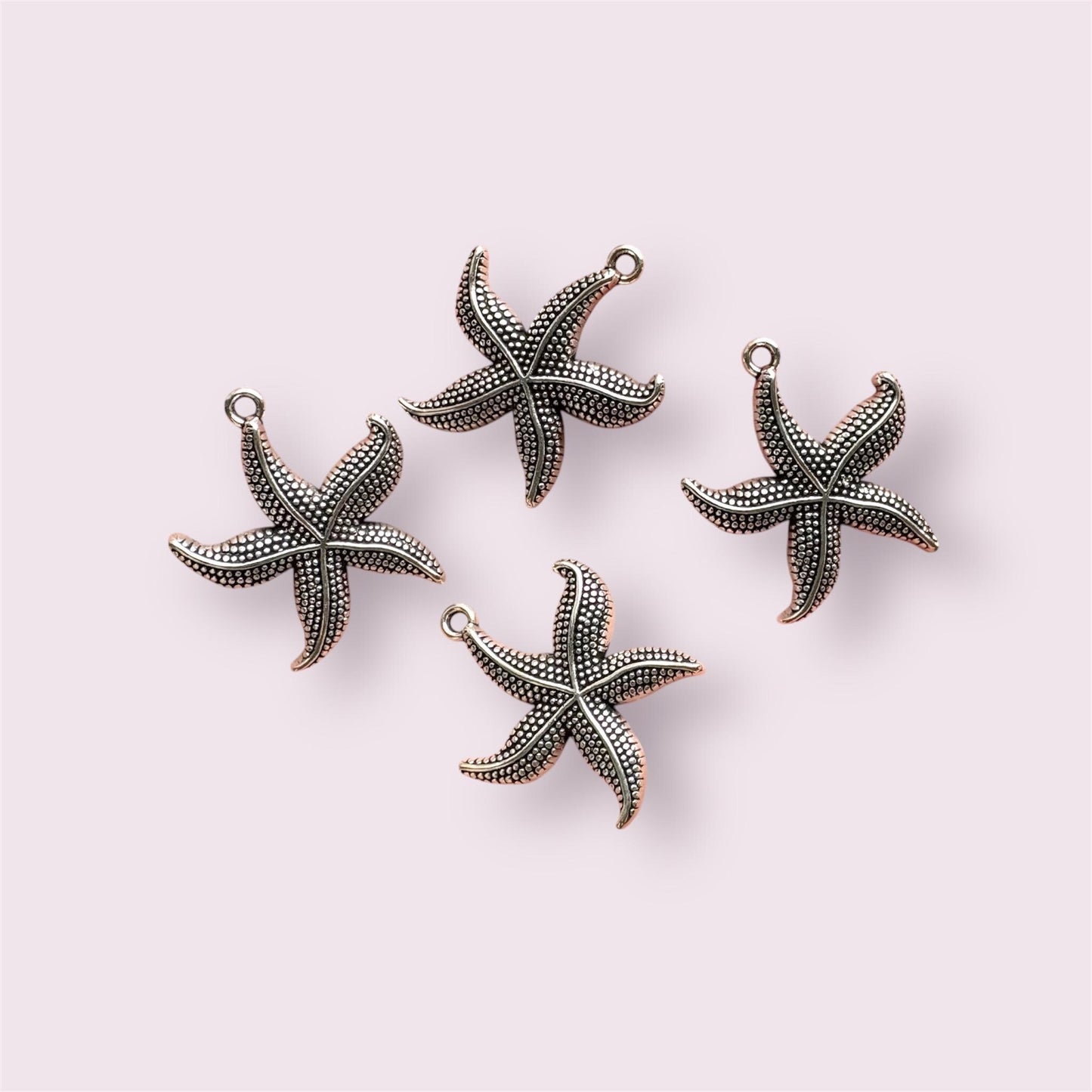 Starfish charms, Tibetan style, 26mm