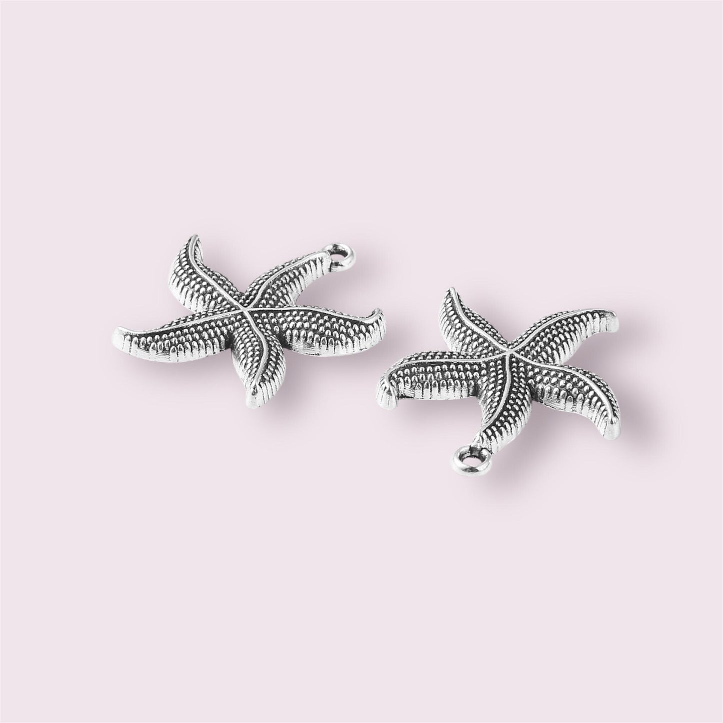 Starfish charms, Tibetan style, 26mm