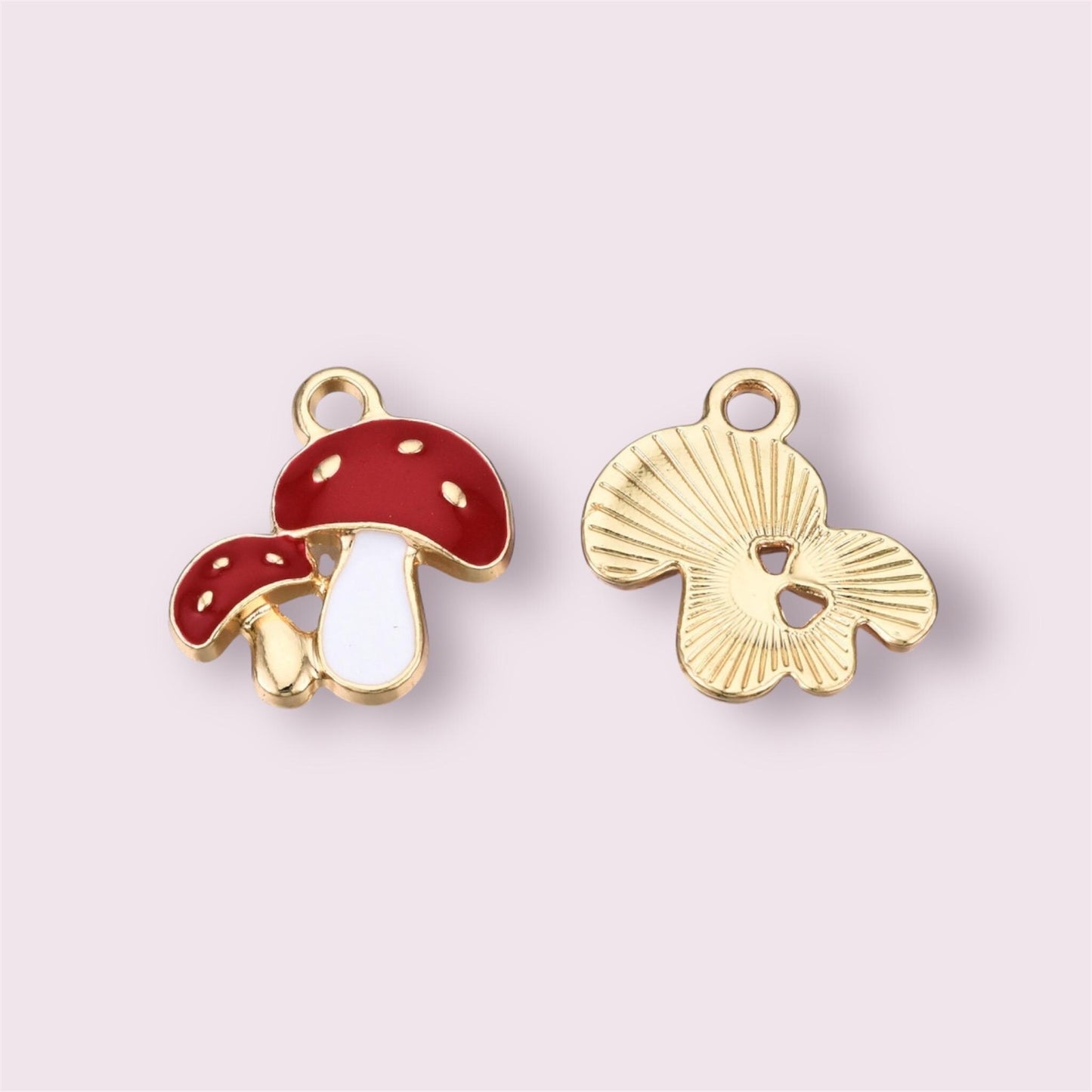 Toadstool charms, 20mm
