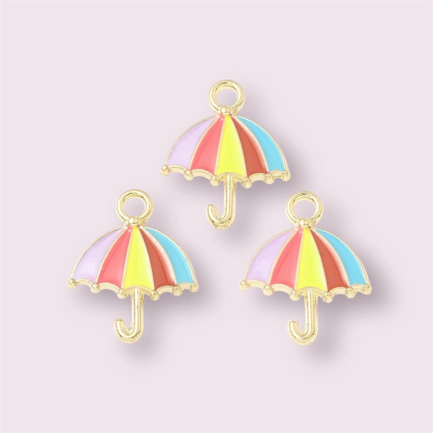 Umbrella enamel charms, 19mm