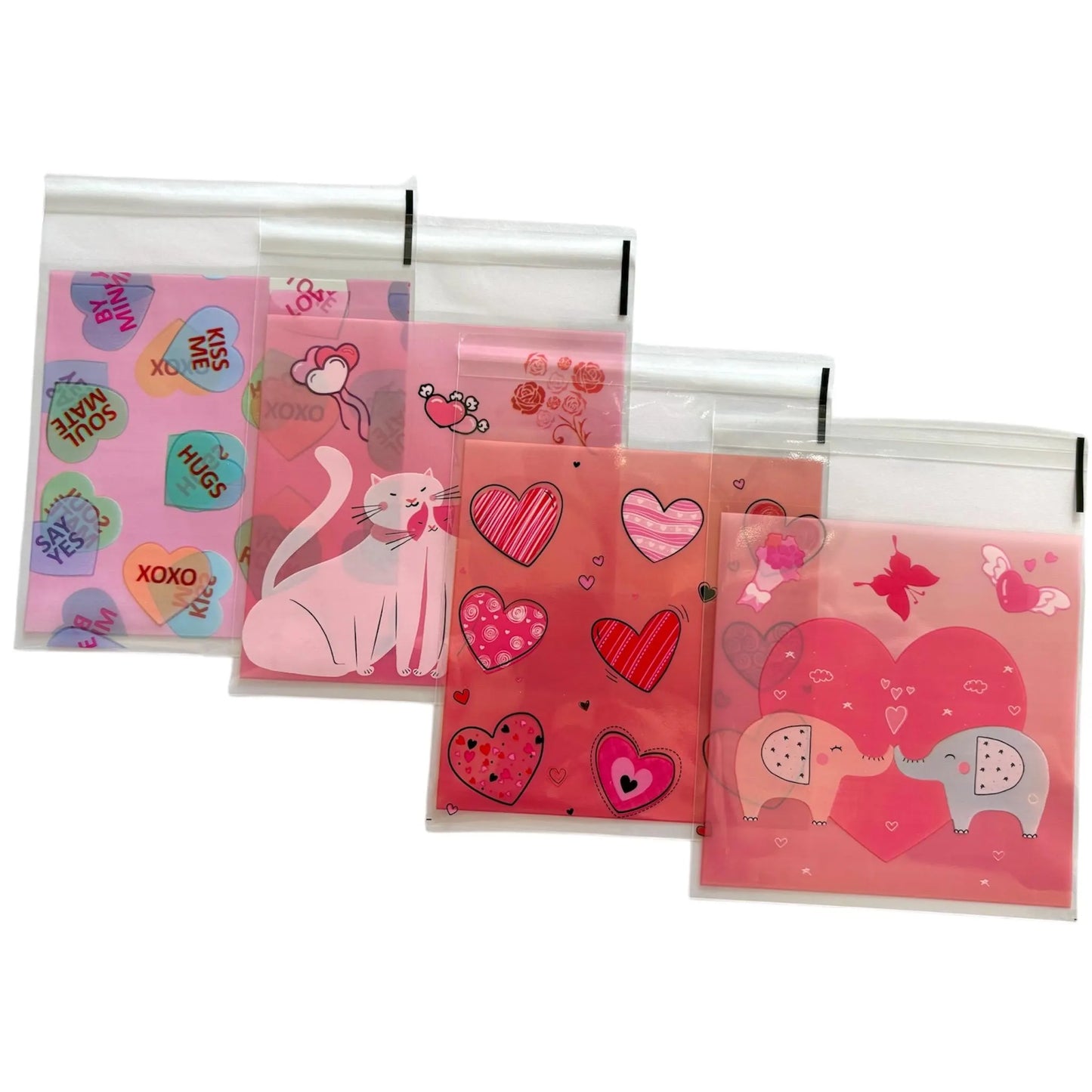 Valentines cellophane bags