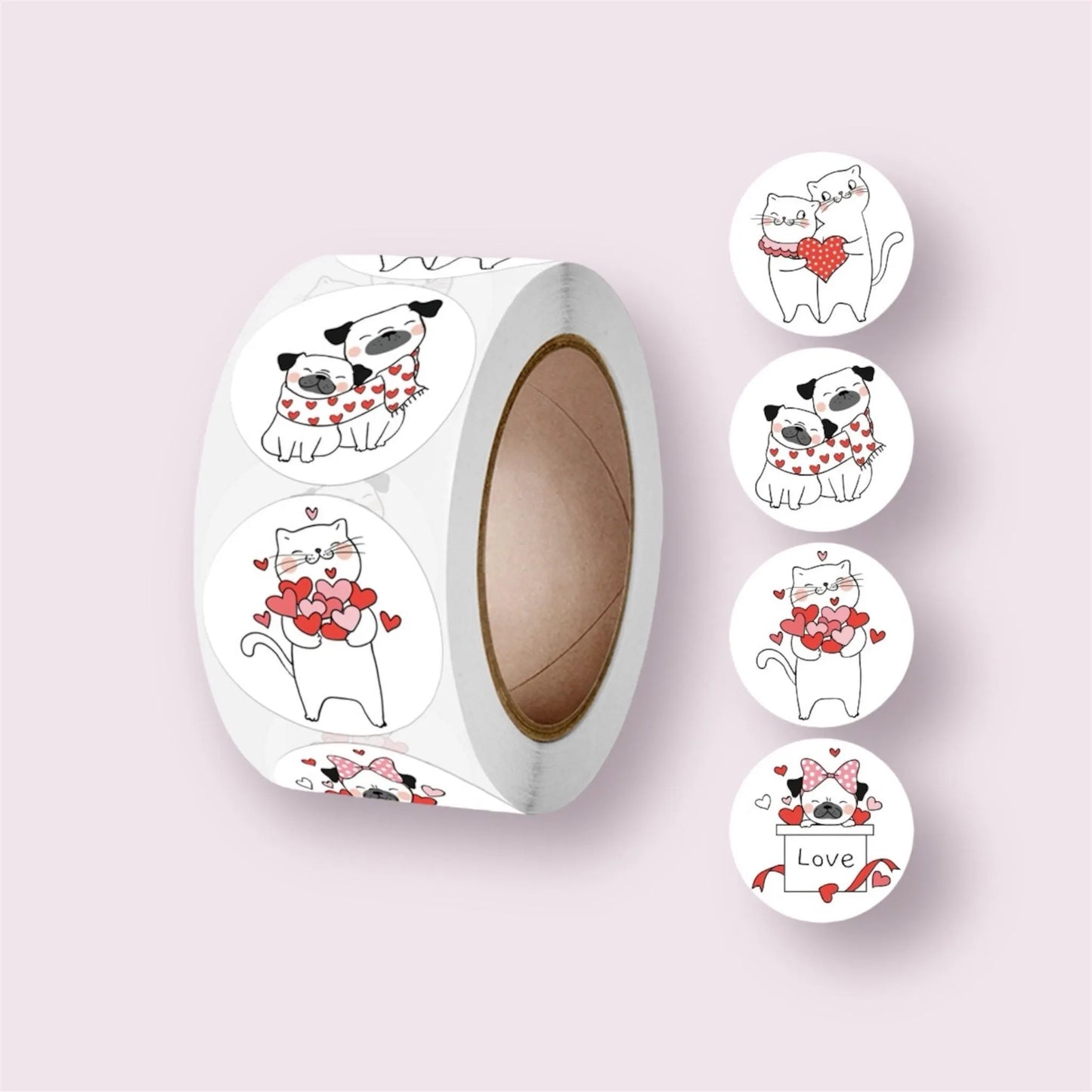 Animal Valentines stickers