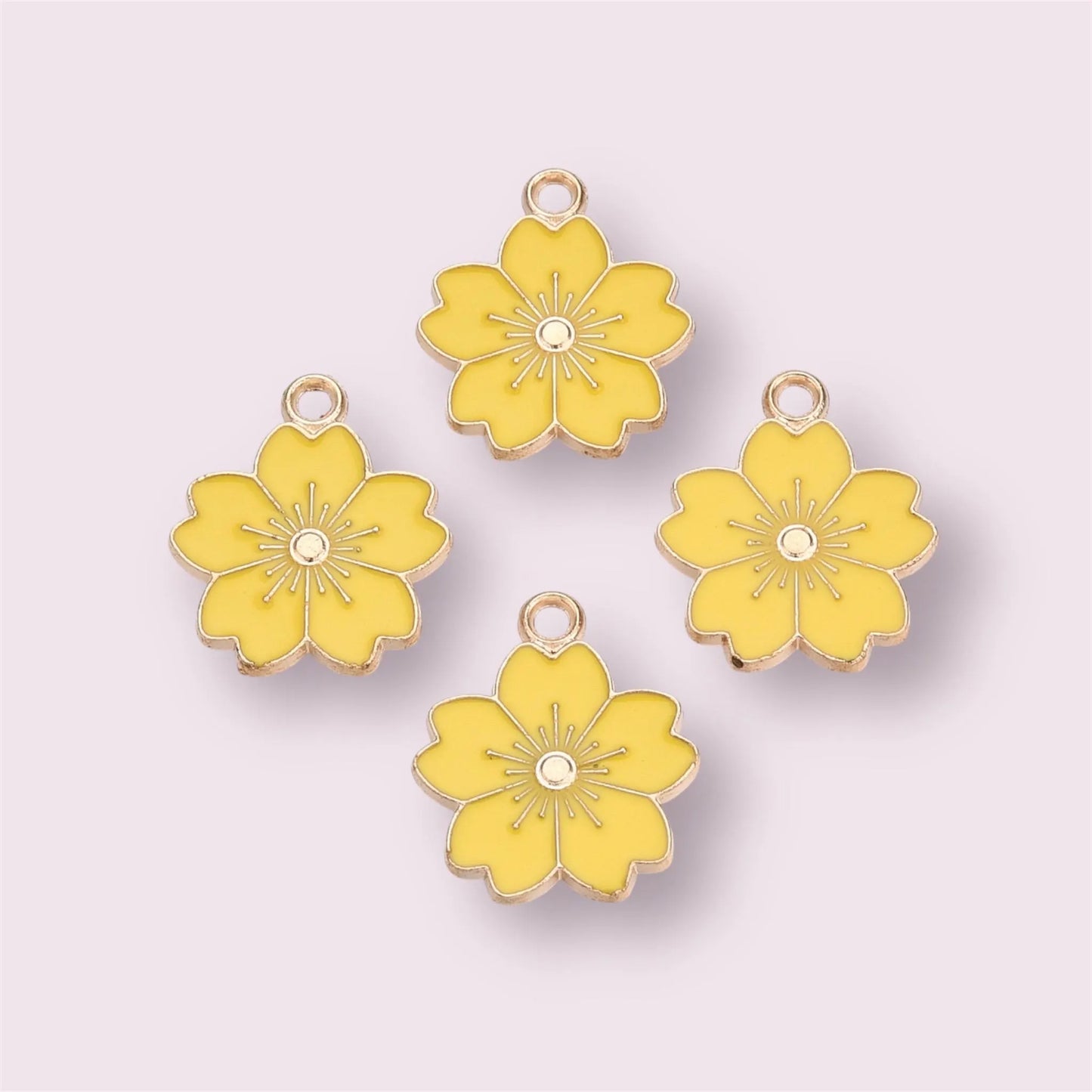 cherry blossom charm, yellow