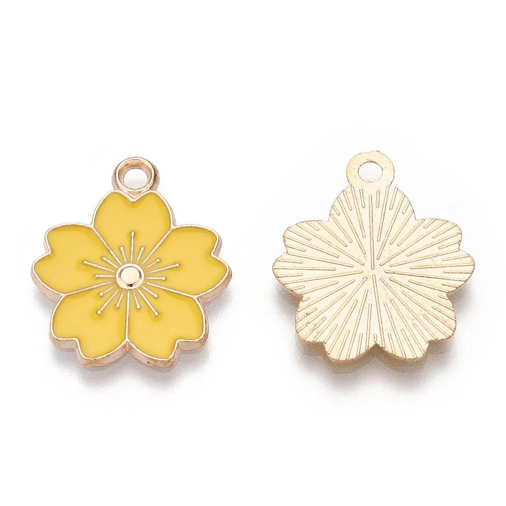 cherry blossom charm, yellow