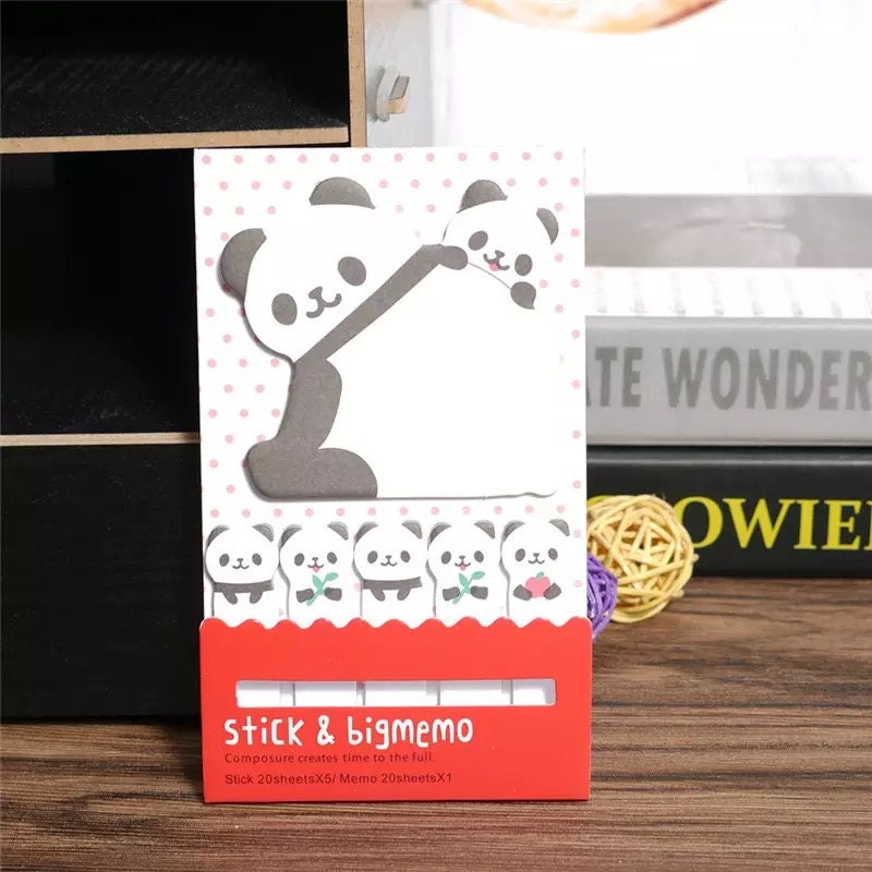Panda sticky notes memo pad