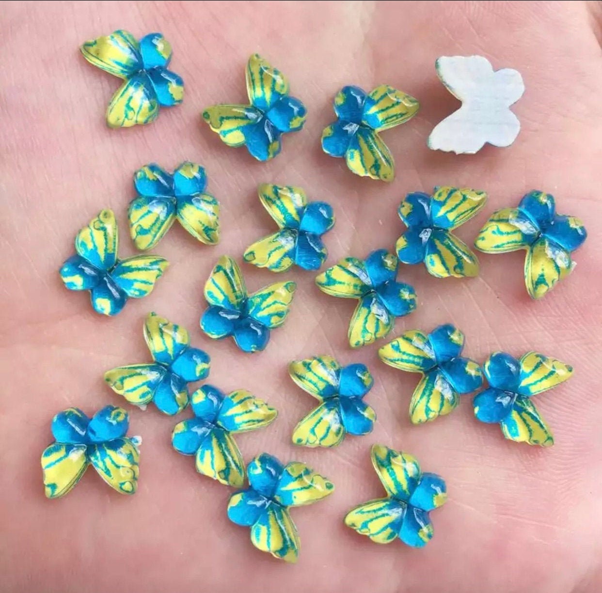 Butterfly resin embellishments, 10mm
