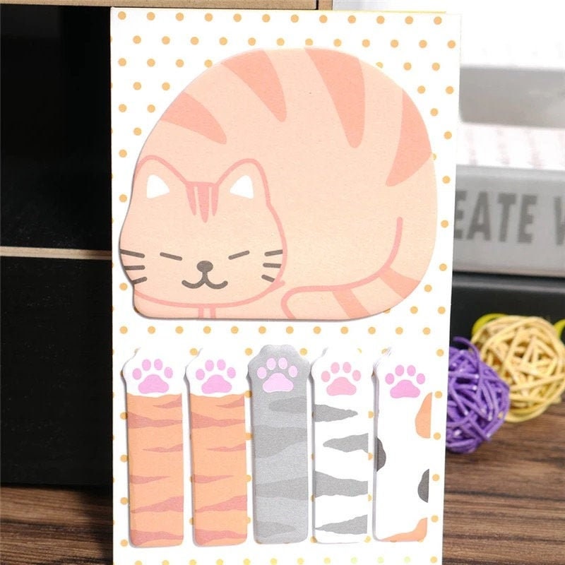 Cat sticky notes memo pad