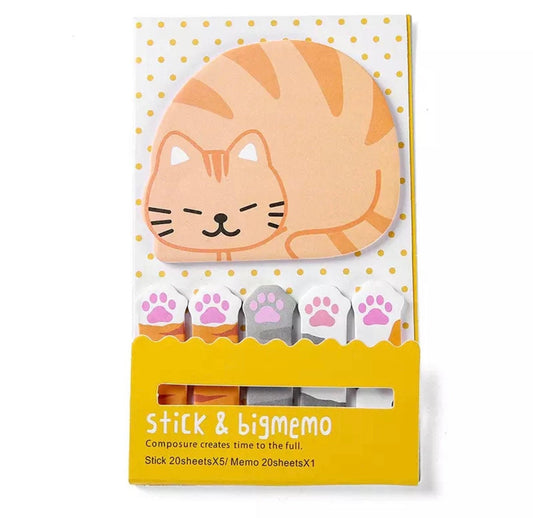 Cat sticky notes memo pad
