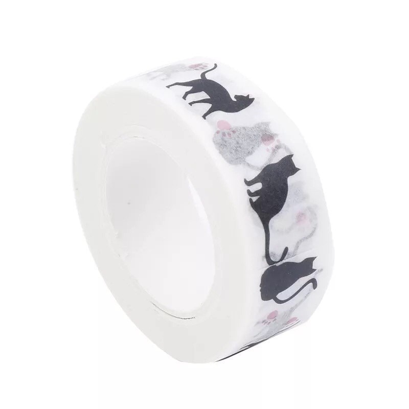 Cat Washi tape roll, 10m