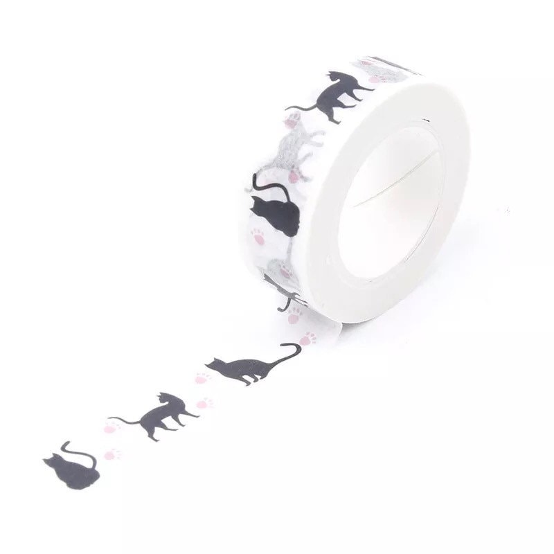 Cat Washi tape roll, 10m