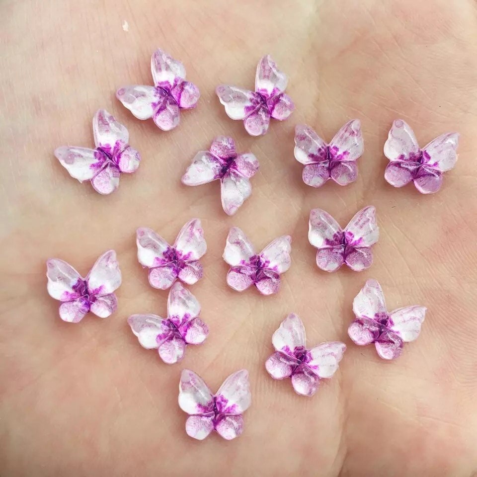 Butterfly resin embellishments, 10mm