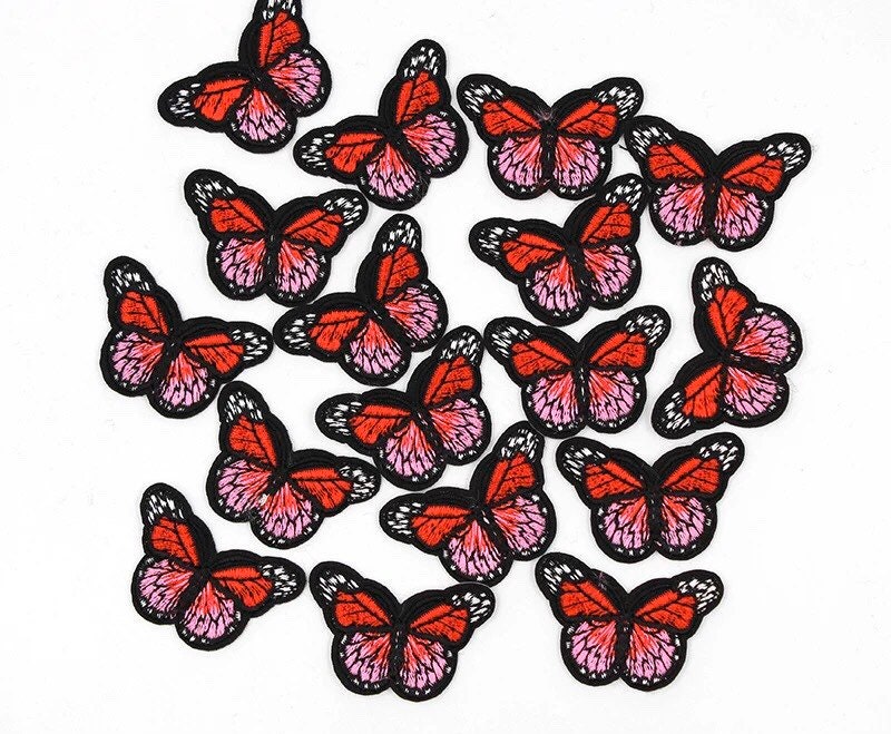 Red mini butterfly patches