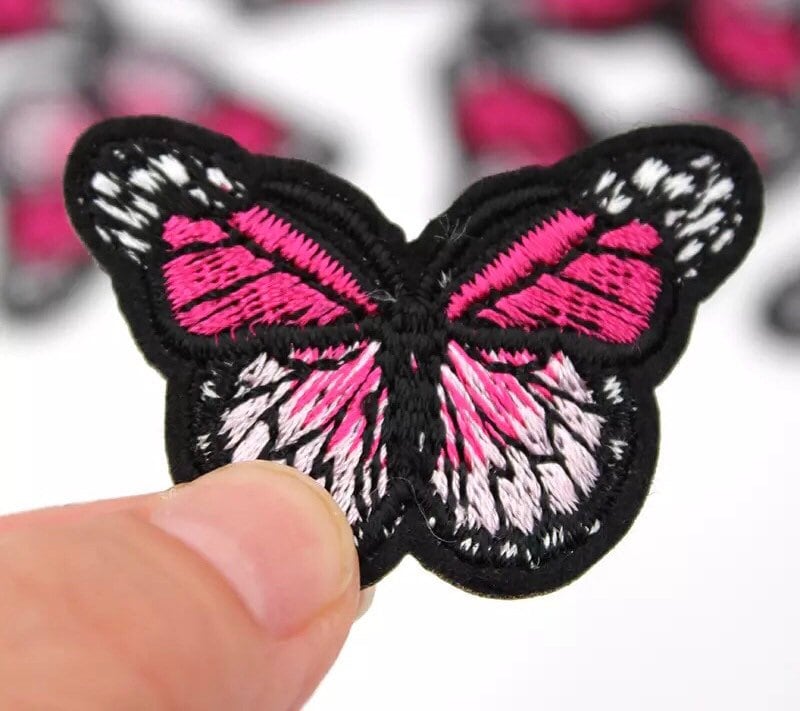 Dark pink Butterfly mini patches