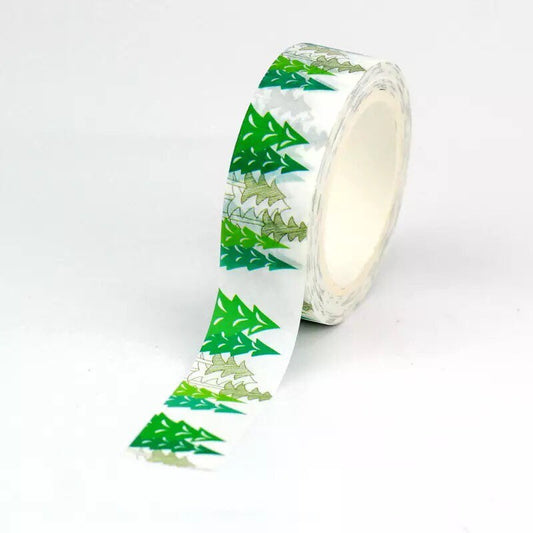Christmas tree green washi tape, 10m