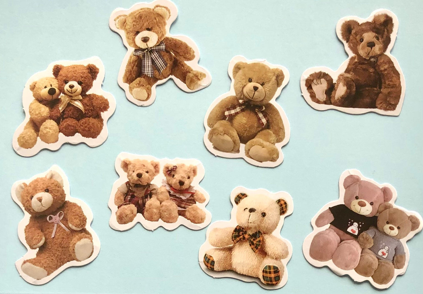 Teddy bear stickers, paper craft