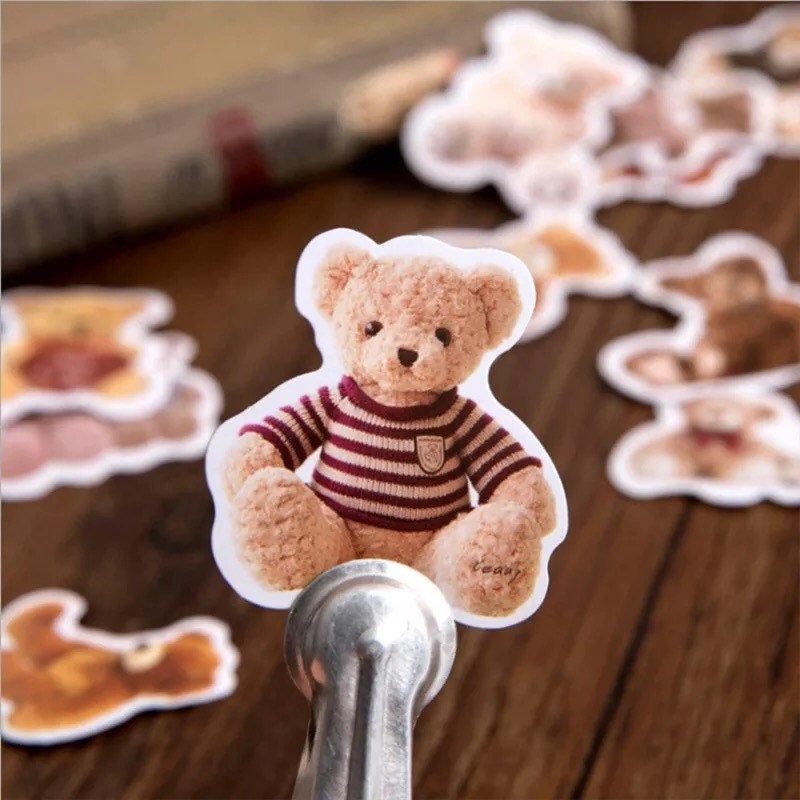Teddy bear stickers, paper craft